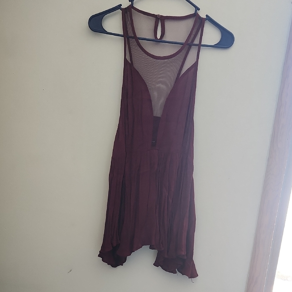 Mustard Seed Maroon Top